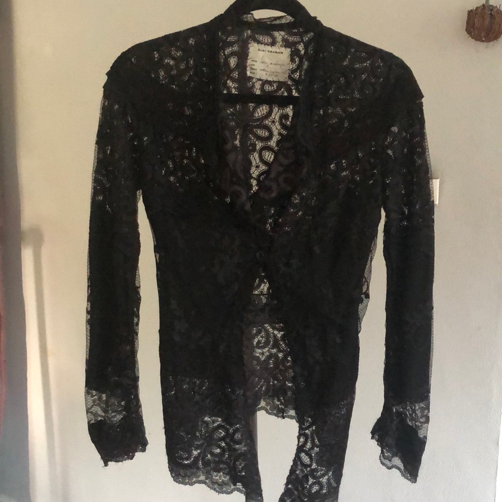 Black lace cardigan Gary Graham